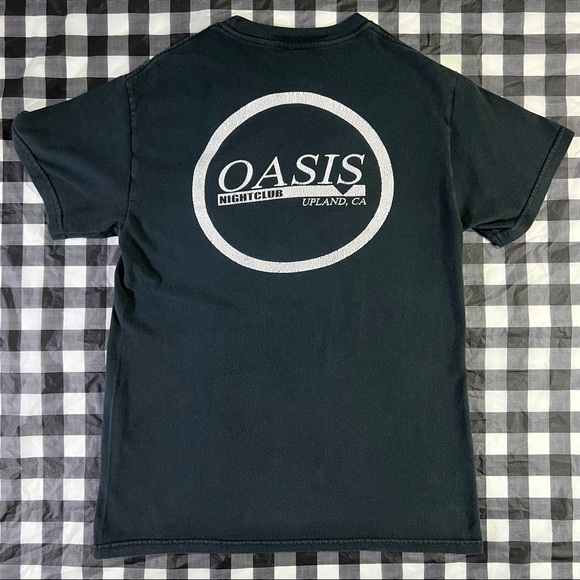 Oasis Night Club Upland California Nightlife Vintage T Shirt Black S - Picture 1 of 7